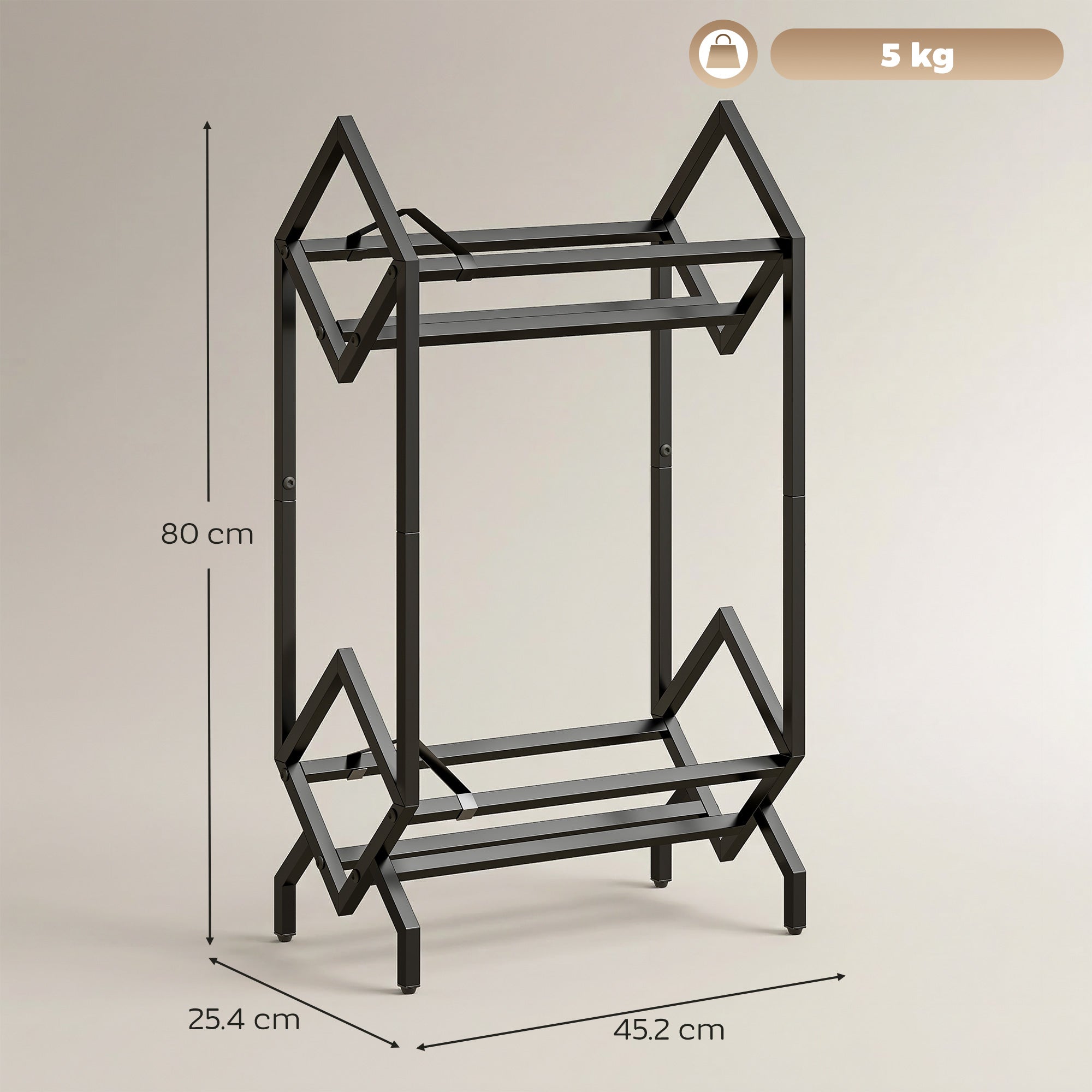 HOMCOM 50 CD Storage Rack, 2-Tier Metal CD Storage Unit, Free Standing, Easy to Assemble, Black