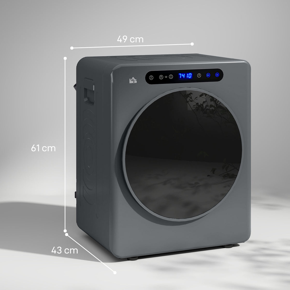HOMCOM 4kg Compact 40-60 Tumble Dryer - Grey