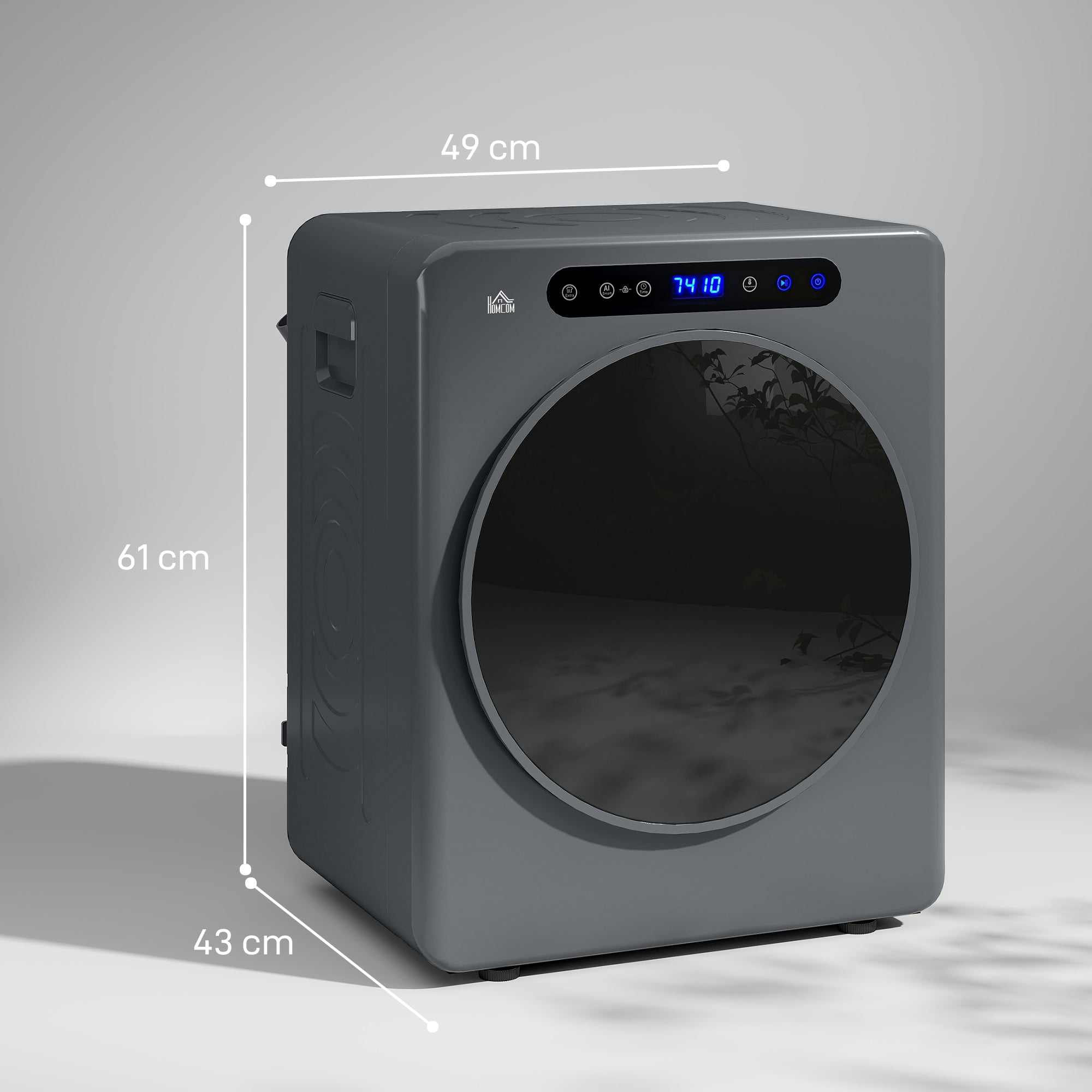 HOMCOM 4kg Compact 40-60 Tumble Dryer - Grey