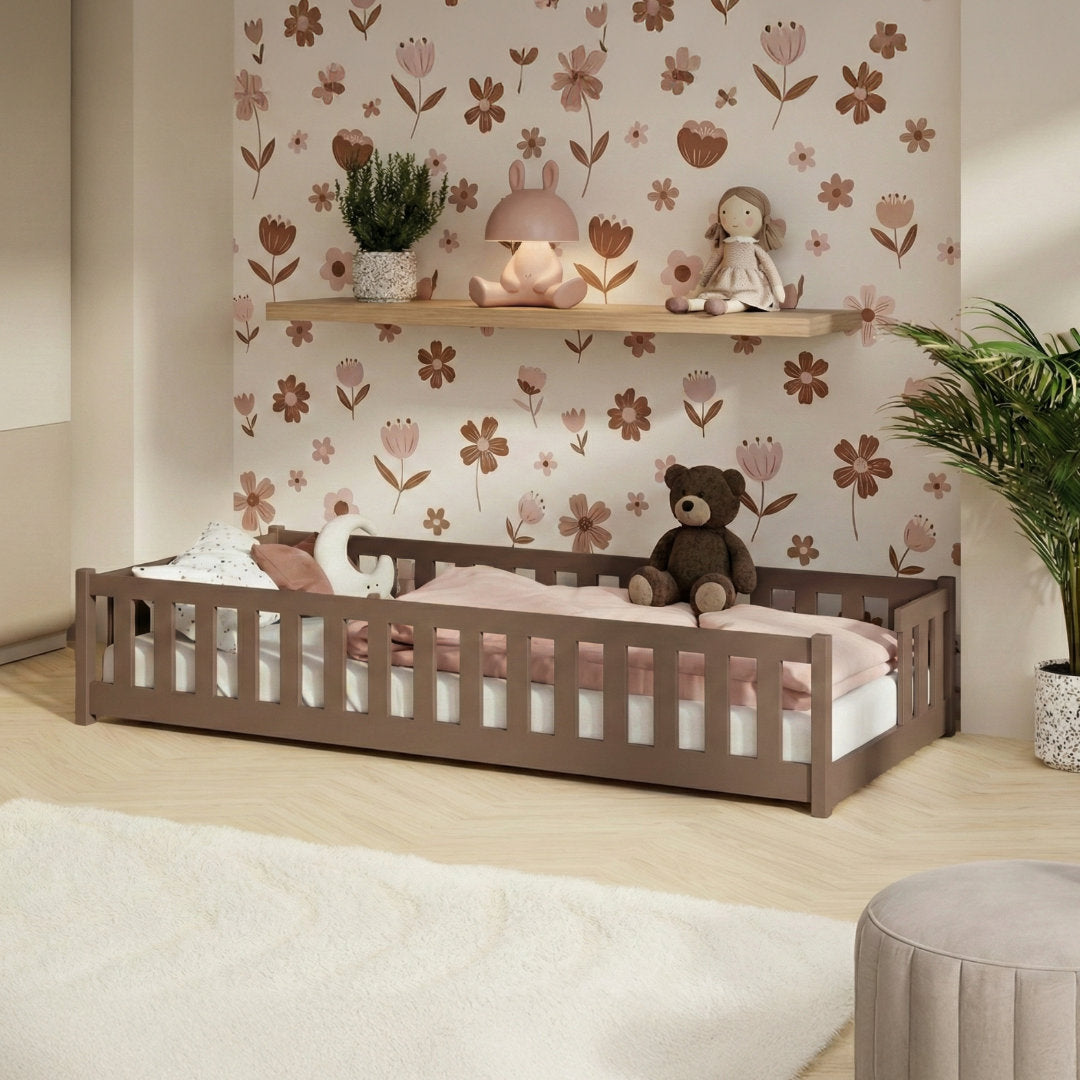 Wooden Single Bed Zoya in Milk Chocolate, image 6