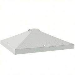 Outsunny Gazebo Roof Replacement UV50+ Waterproof Pop Up Canopy Cover with 8 Drainage Holes 3 x 3 m White