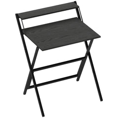 HOMCOM 70 cm Folding Computer Desk with Monitor Shelf - Black