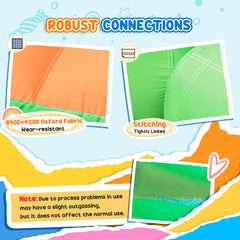 Outsunny Kids Bouncy Castle, 5 in 1 Large Crocodile Style Inflatable House Slide Basket Water Pool Gun Climbing Wall with Blower Carrybag for Kids Age 3-8, 3.85 x 2.85 x 2.25m