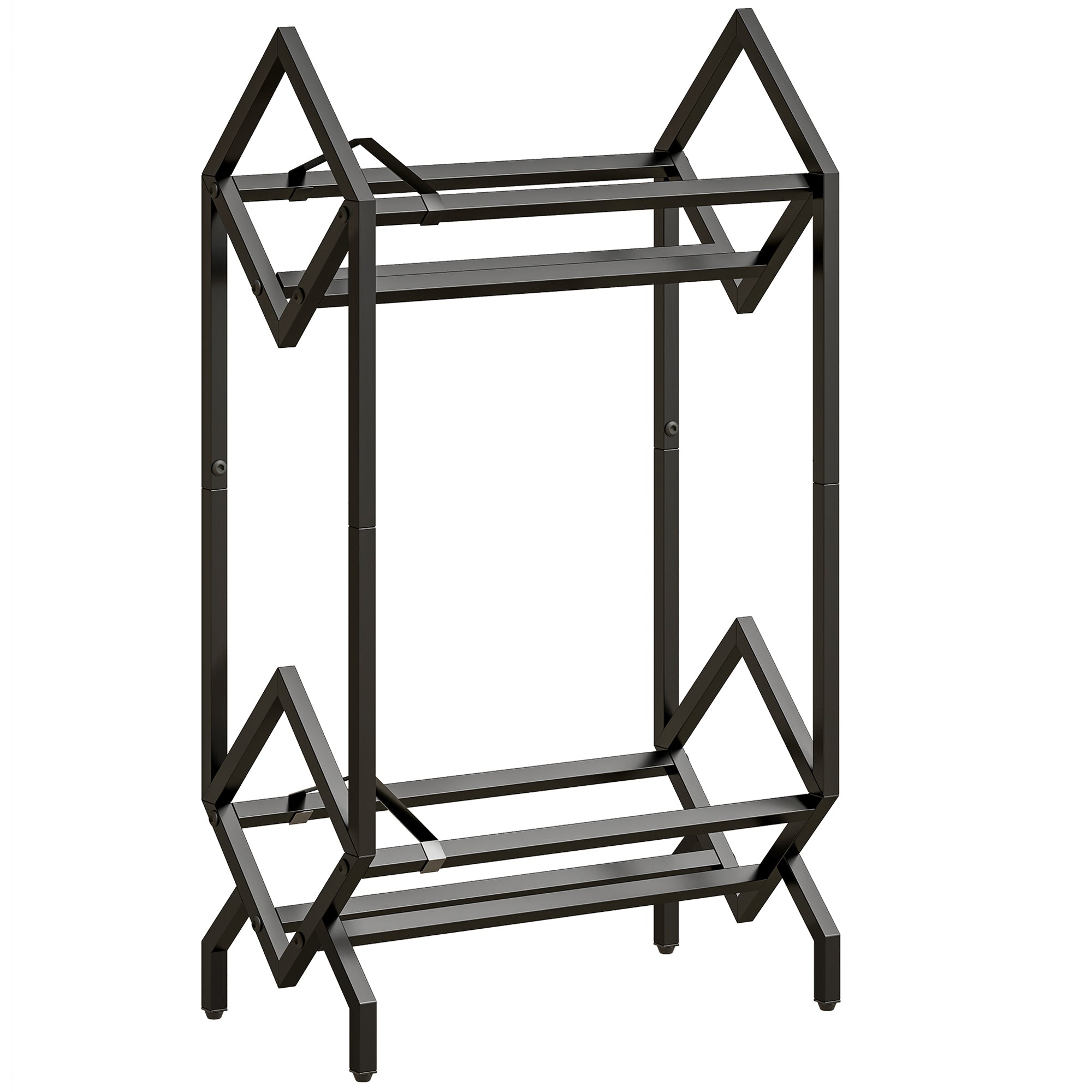 HOMCOM 50 CD Storage Rack, 2-Tier Metal CD Storage Unit, Free Standing, Easy to Assemble, Black