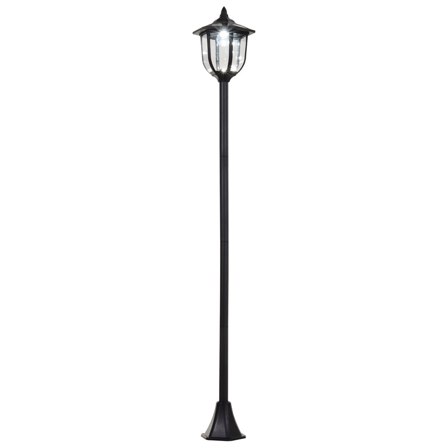 Outsunny Outdoor Garden Solar Post Lamp Sensor Light LED Lantern Bollard Pathway Torch Light 1.77m Tall