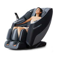 Zero Gravity SL Track Shiatsu Recliner Massage Chair with Waist Heating-Black