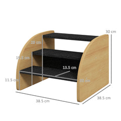 PawHut Dog Steps for Sofa and Bed, 3-Step Dog Stairs, Pet Stairs with Side Panels, Non-Slip Feet for Small Puppies