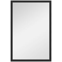 HOMCOM Wall Bathroom Mirror, 60 x 40 cm Wall-Mounted Mirror for Living Room, Bedroom, Hallway, Black
