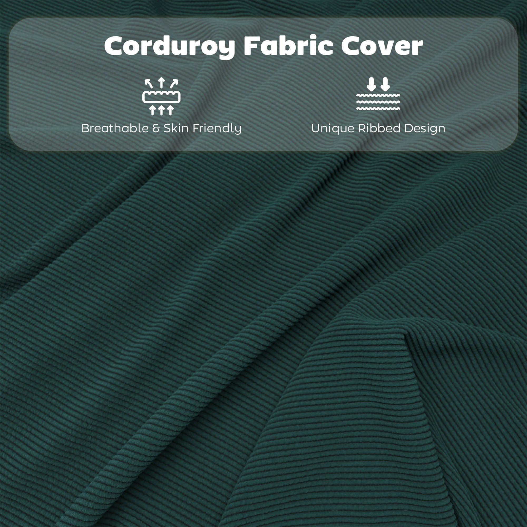 HOMCOM Set of Four Folding Corduroy Seat Chairs - Blue