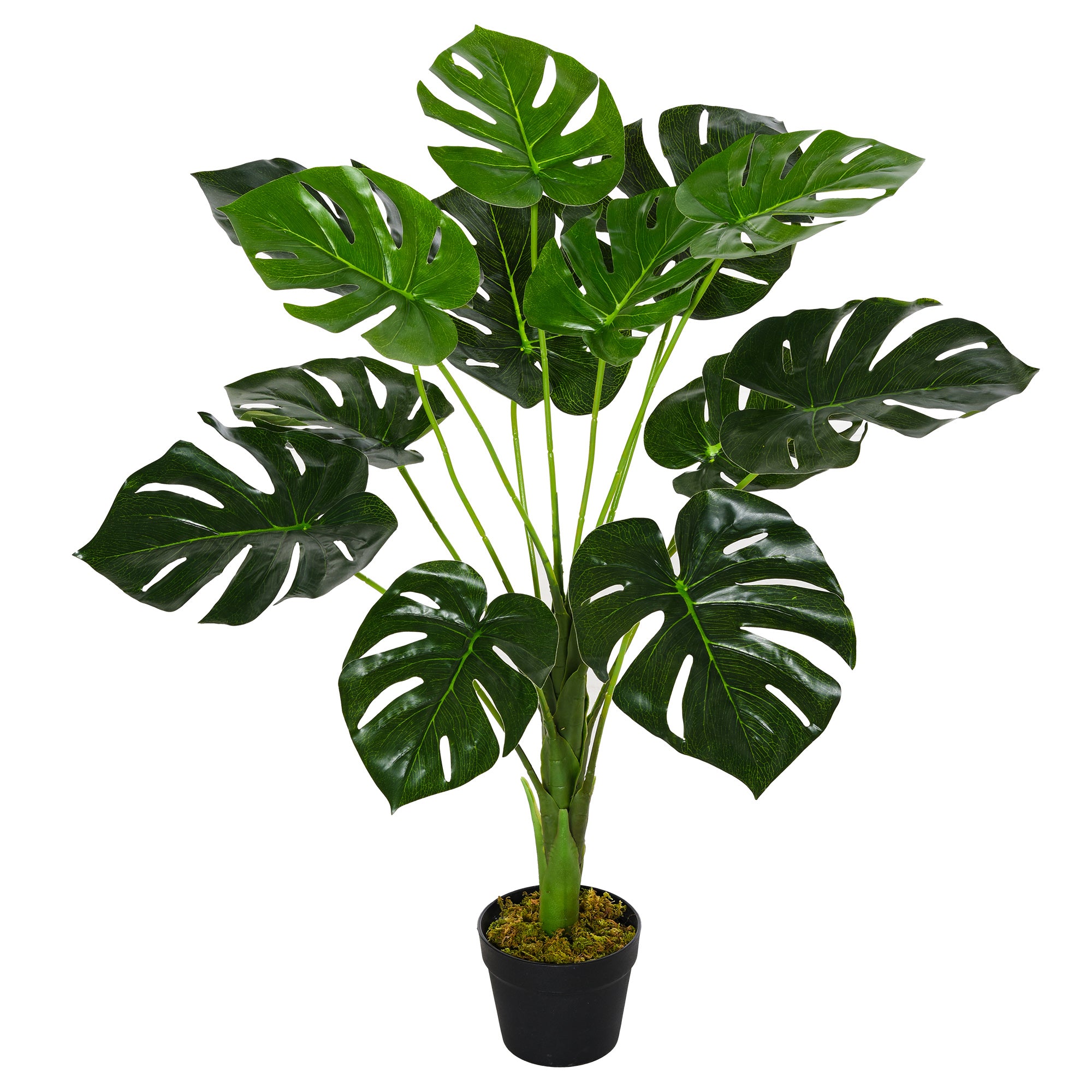 HOMCOM Decorative Artificial Monstera Plants in Pot Fake Plants for Home Indoor Decor, 85cm