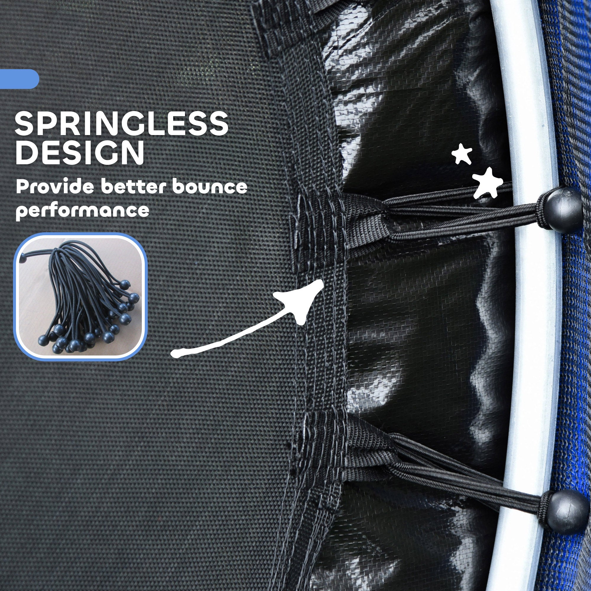 HOMCOM Kids Trampoline, with Enclosure Net, Steel Frame, for Ages 3-6 Years - MultiColoured