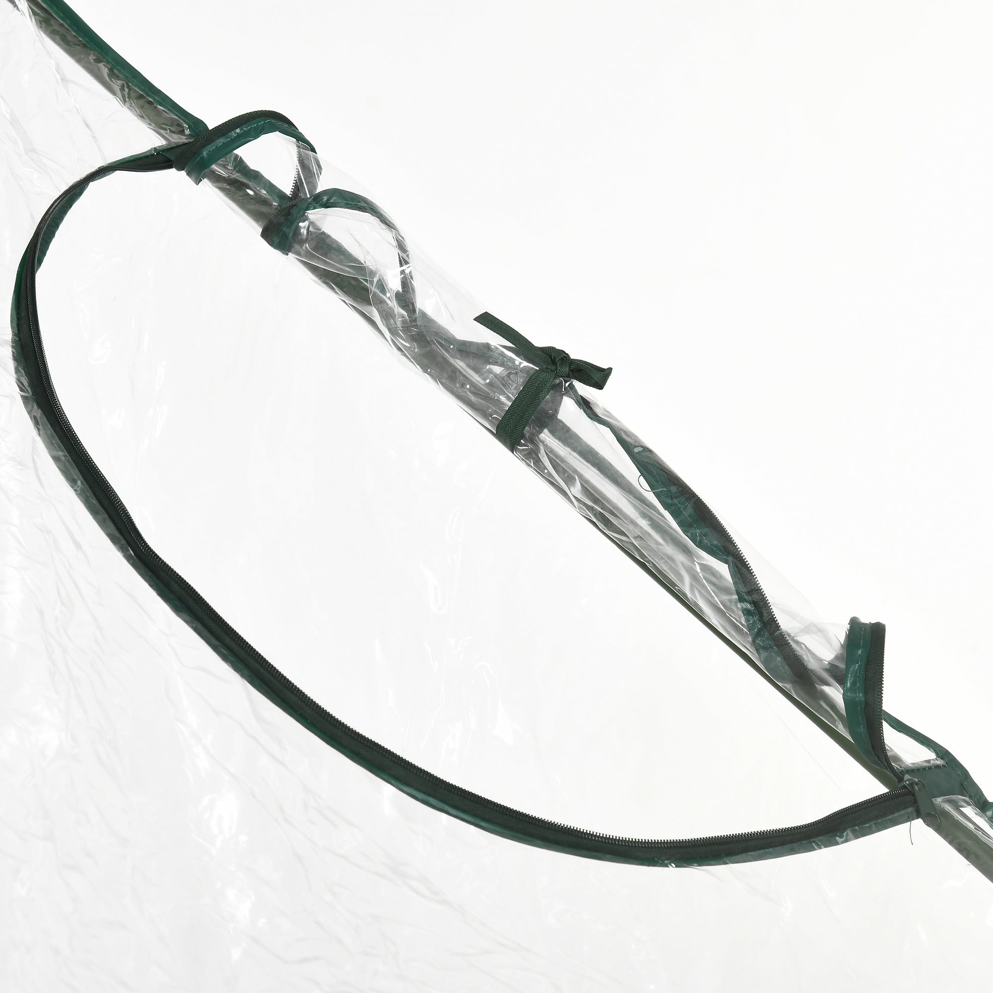 Outsunny Walk In Tomato Greenhouse Garden Outdoor Mini Greenhouse Flower Planter Steel Frame with Zipped Door & Window, PVC Cover, 180 x 100 x 168CM, Clear