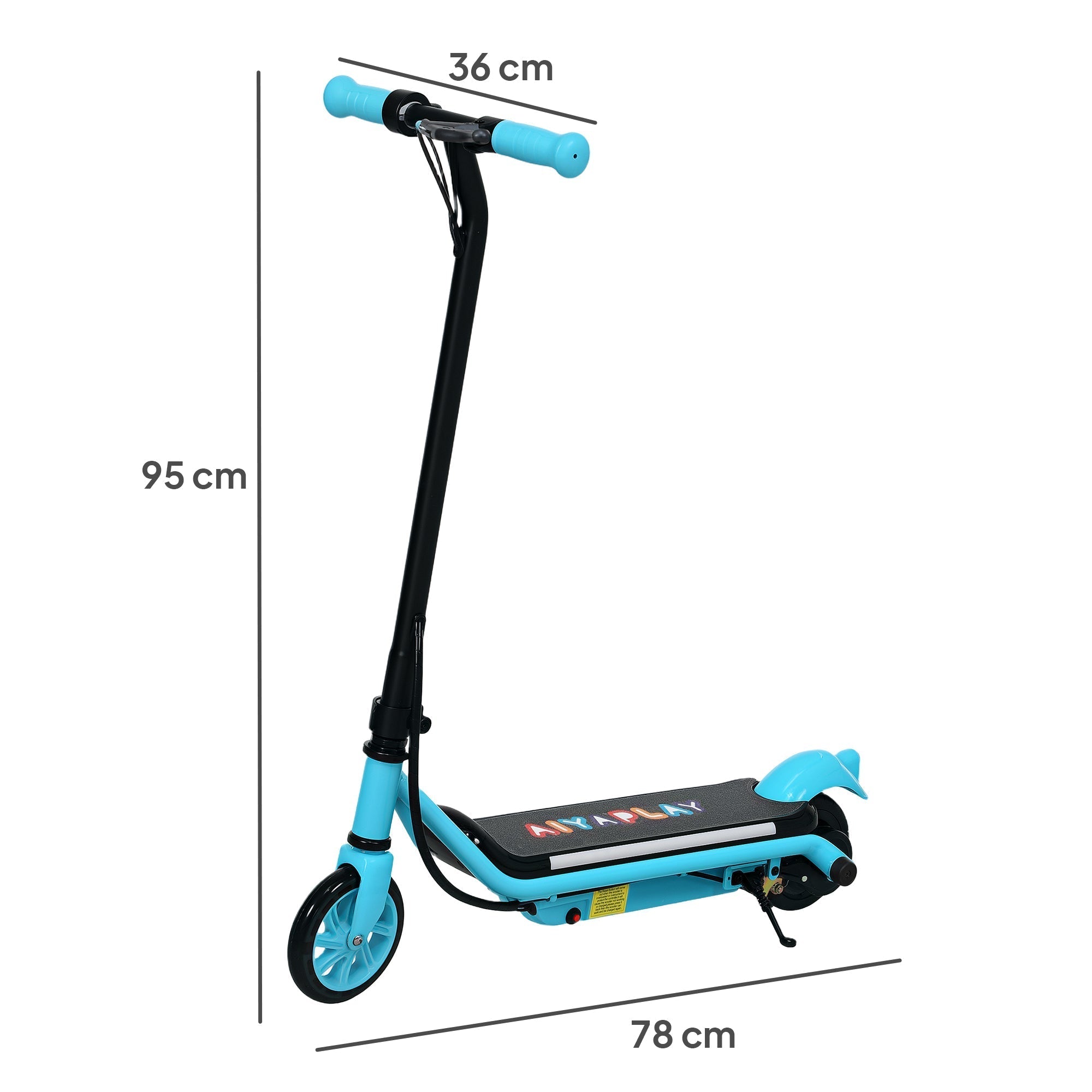 AIYAPLAY Electric Scooter for Kids Aged 6-14 Years, with Colourful Lights, Blue