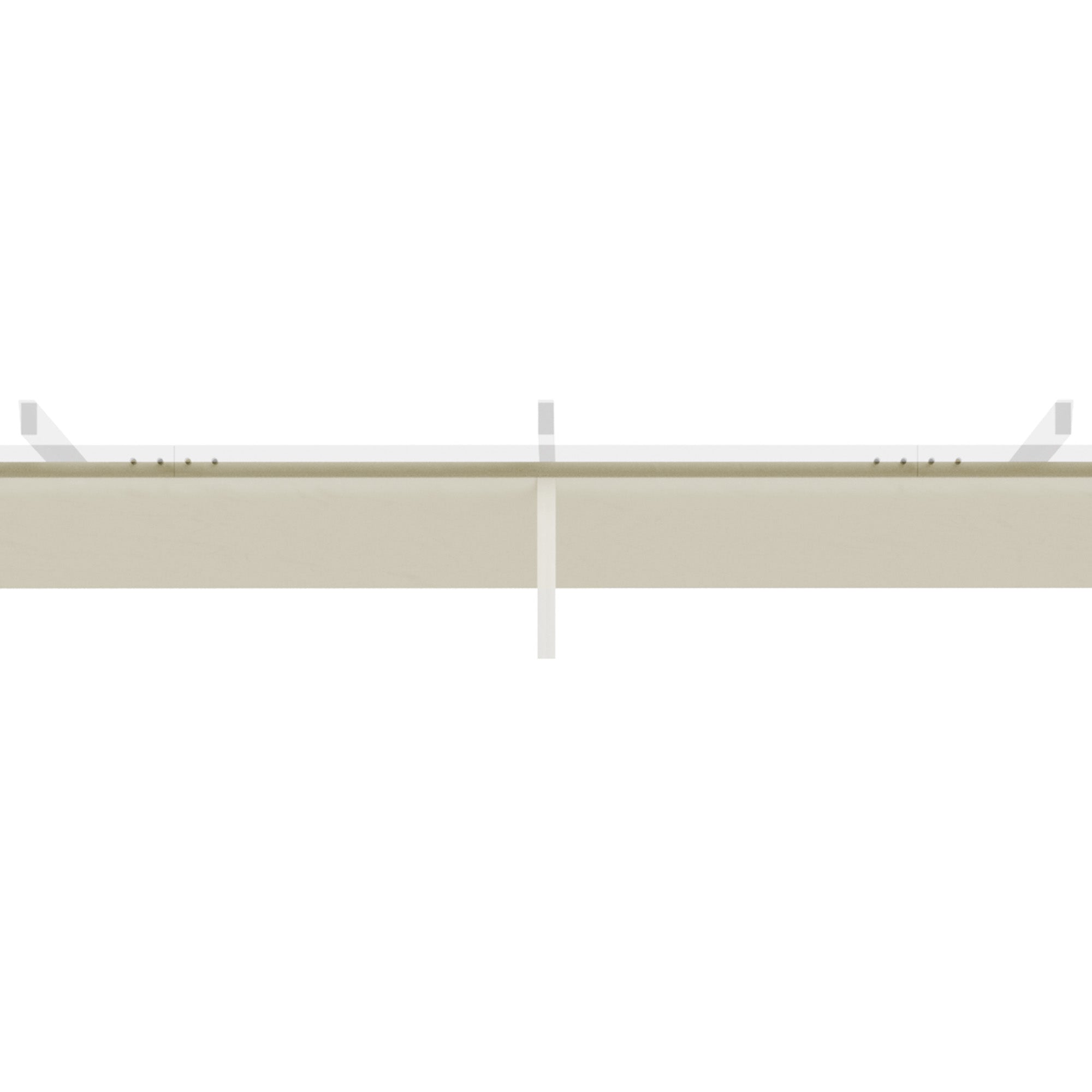 Outsunny Retractable Pergola Shade Cover, Replacement Canopy for 4 x 3 (m) Pergola, Retractable Roof, Cream White