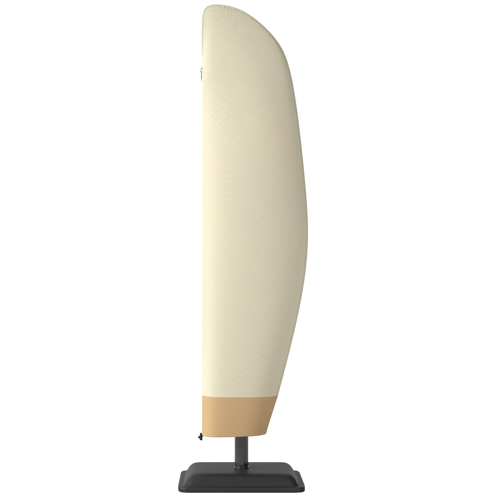 Outsunny Parasol Cover, 600D Oxford Cantilever Umbrella Cover Fit for 2-4m Parasol, Banana Umbrella Protector with Zipper for Outdoor Garden, Patio, White