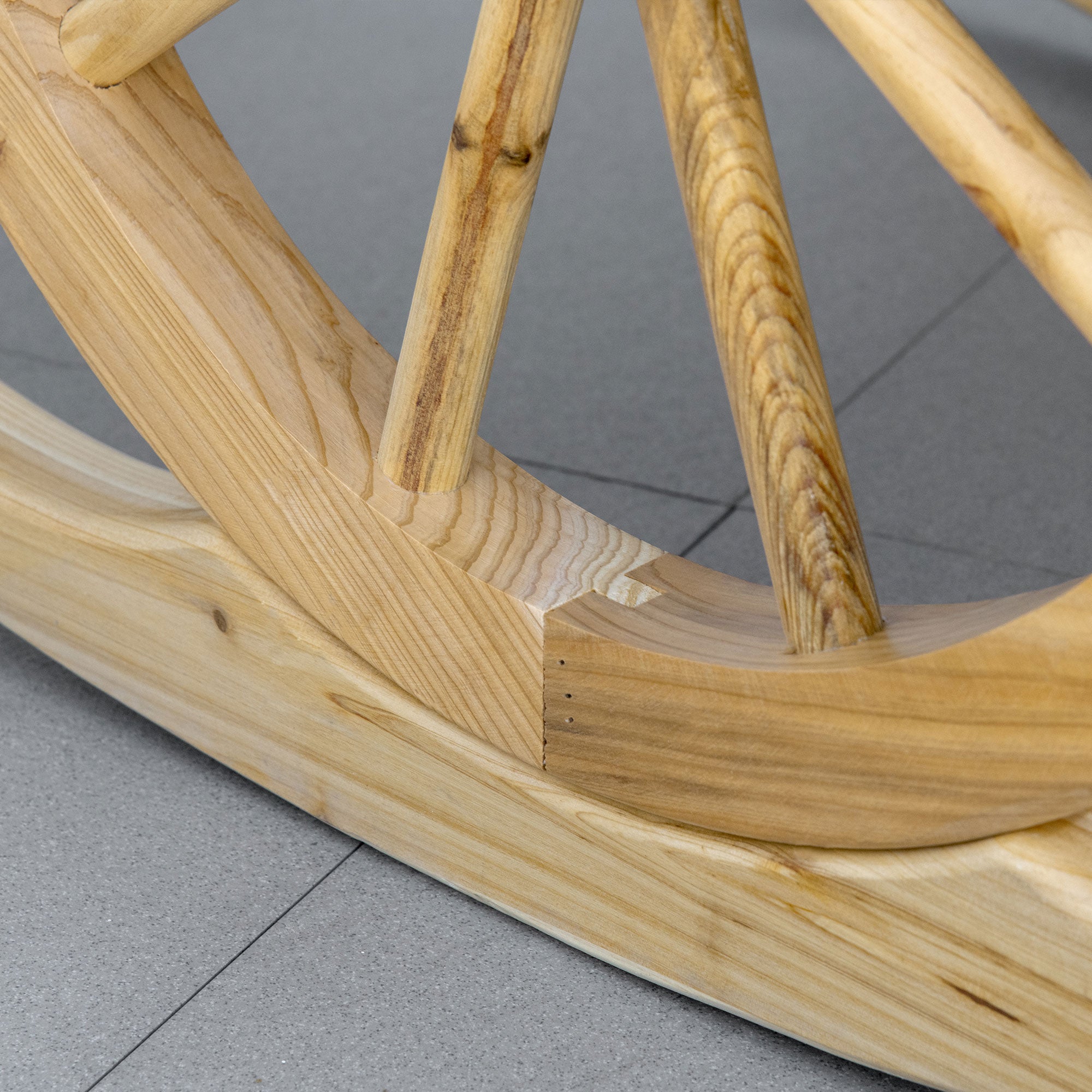 Outsunny 2 Piece Wooden Adirondack Rocking Chair Reclining Armchair Outdoor Garden Furniture Patio Porch Rocker - Natural