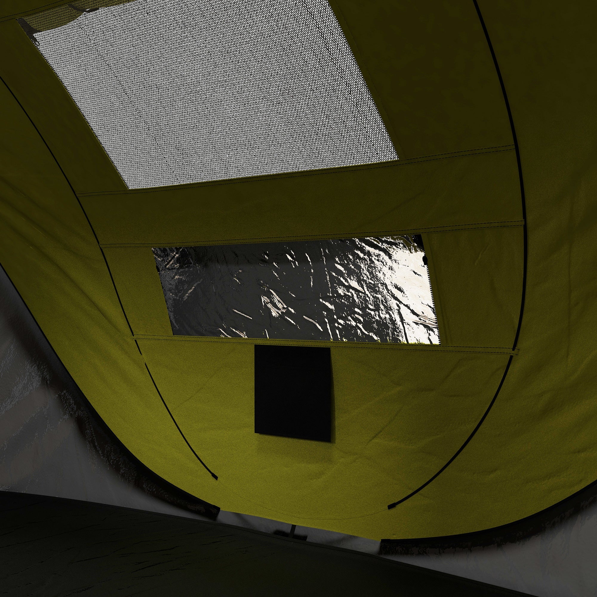 Outsunny 4 Person Pop-up Camping Tent Family Tent with Ground Sheet, 4 Windows and Portable Carry Bag for Beach Outdoor Trip, Yellow