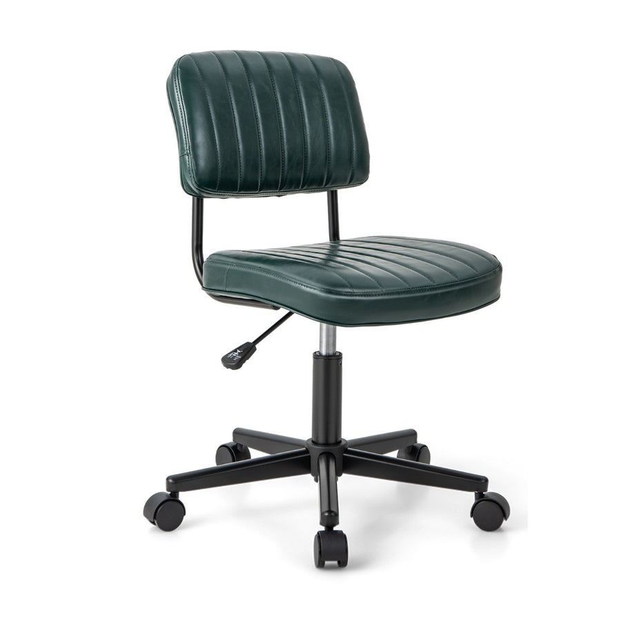 Adjustable Ergonomic Leisure Chair with PU Leather-Green