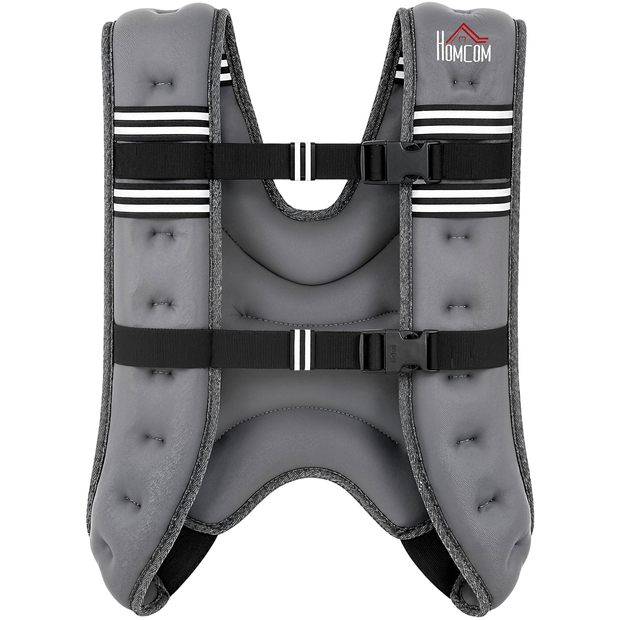 HOMCOM 8KG Weighted Vest, Running Weight Vest with Adjustable Strap, Convenient Pocket and Reflective Strips for Men and Women