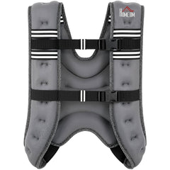 HOMCOM 8KG Weighted Vest, Running Weight Vest with Adjustable Strap, Convenient Pocket and Reflective Strips for Men and Women