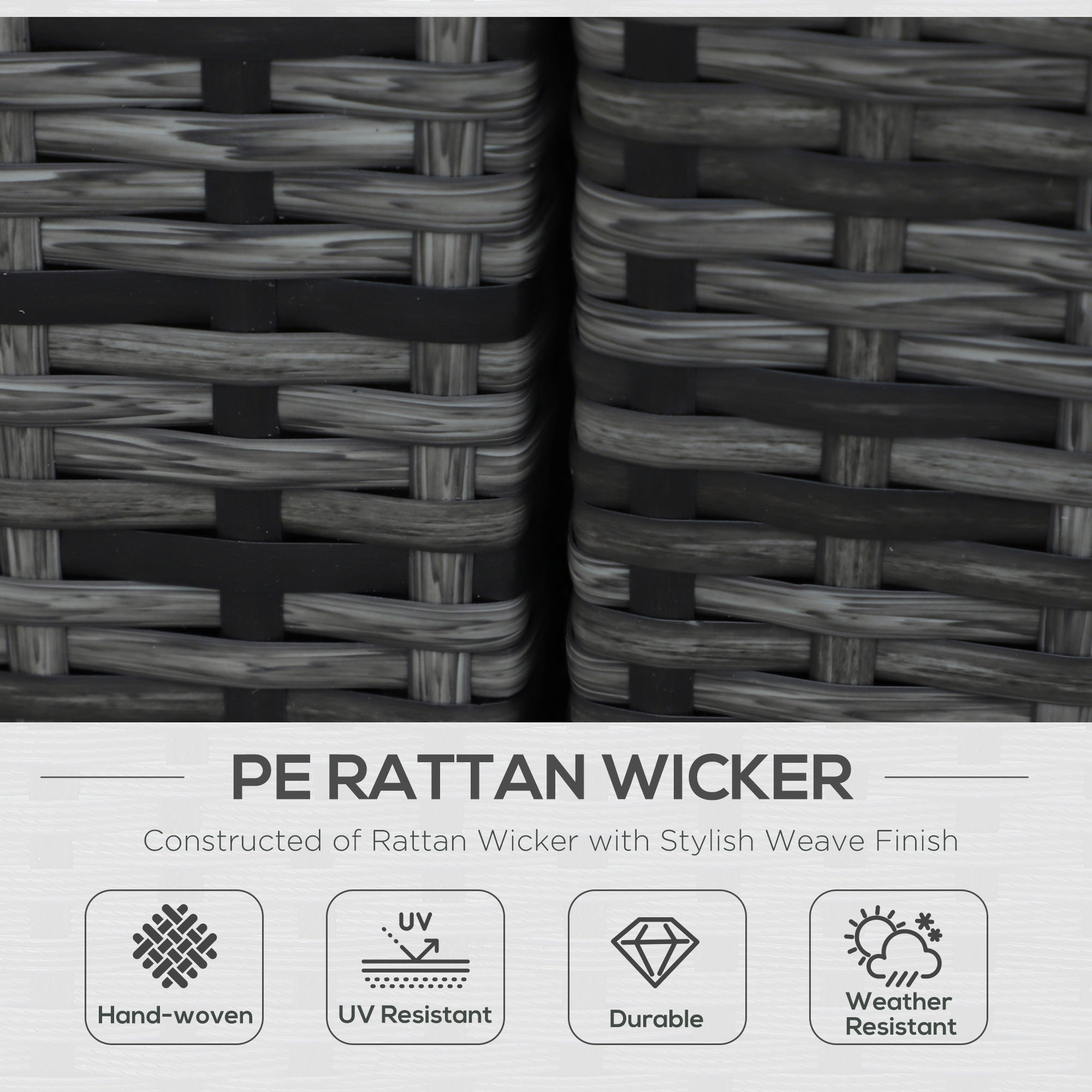 Outsunny 8 Piece Rattan Corner Sofa Set with Wide & Deep Seat, Assembled Aluminium PE Rattan Garden Furniture Set with Thick Cushions and Glass Top Table for Outdoor, Conservatory, Grey