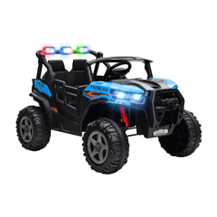 AIYAPLAY 24V Electric Ride on Car, 2-Seater Electric Car for Kids with Remote, Bluetooth, Soft Start, Suspension Spring, Blue