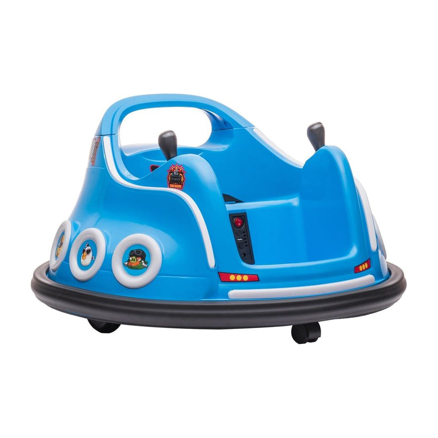 AIYAPLAY Angry Bird Licensed Waltzer Car, a blue ride-on car with black trim and Angry Bird graphics