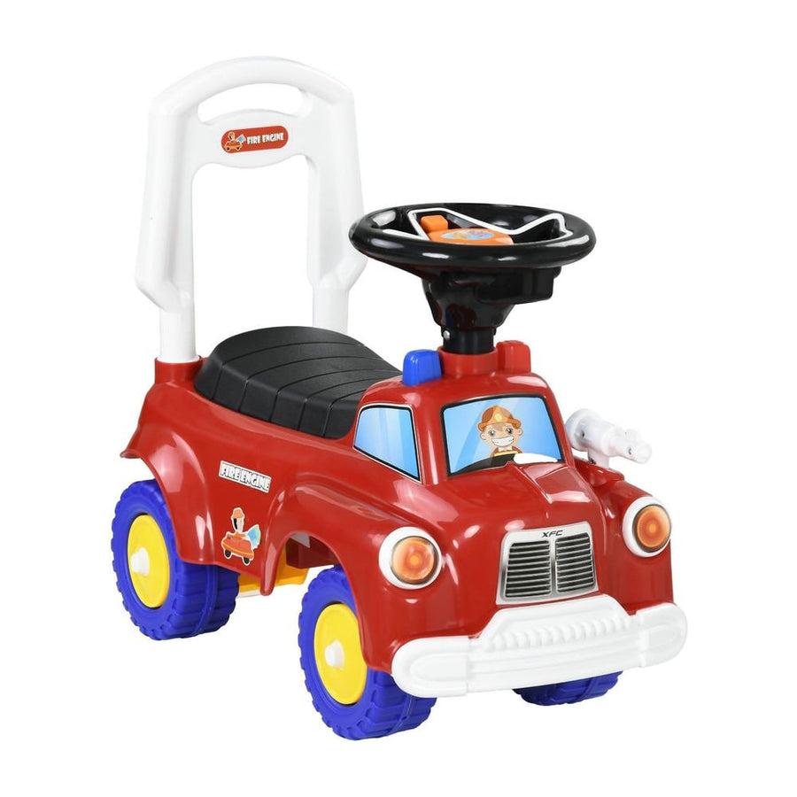 AIYAPLAY Ride On Fire Truck Foot to Floor Design in Red