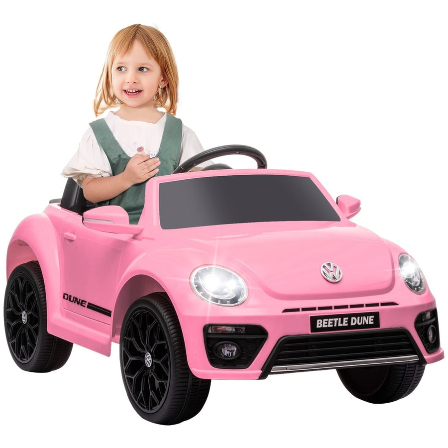 AIYAPLAY Volkswagen Beetle Licensed 12V Ride on Car in Pink