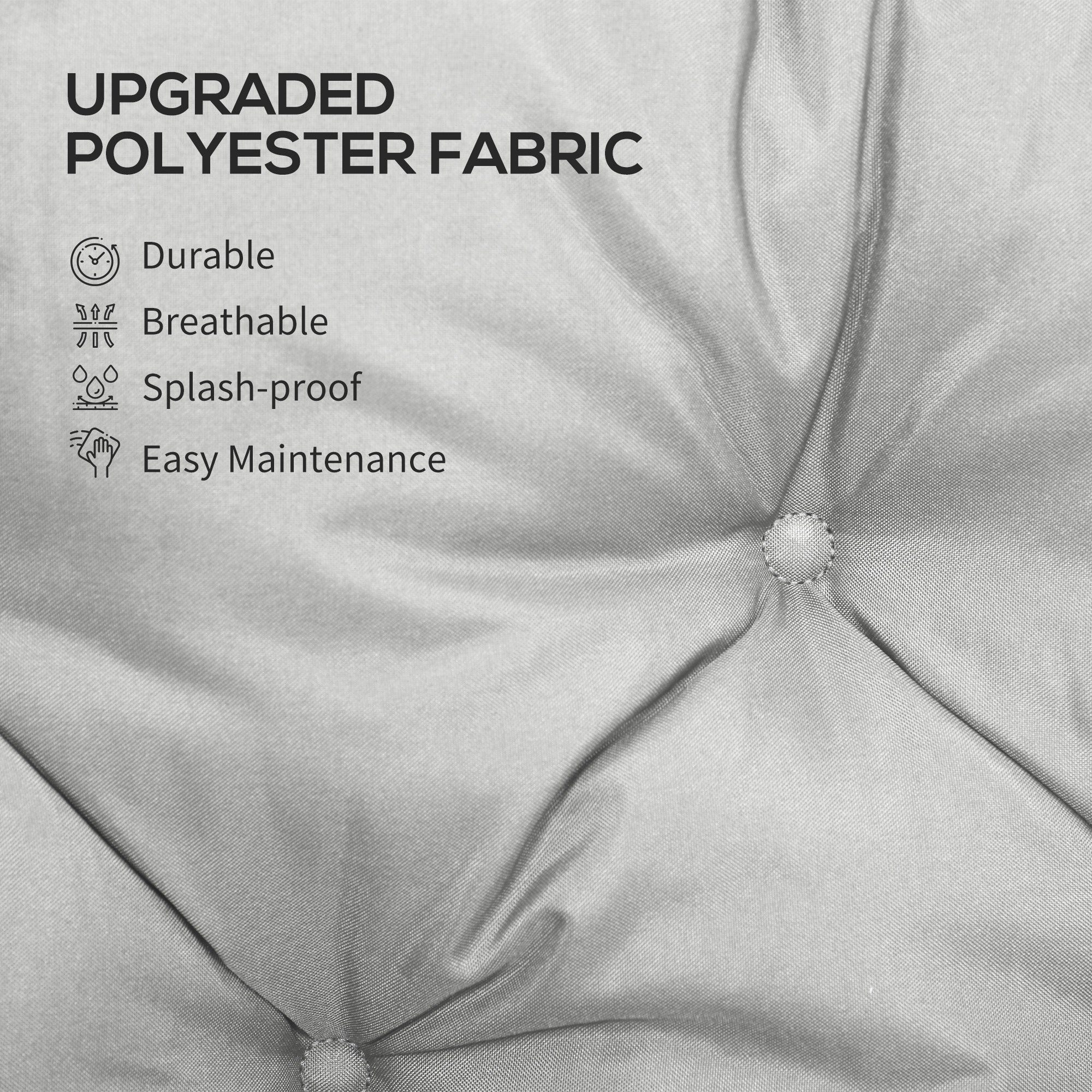 Outsunny Three-Seater Bench Cushion - Light Grey