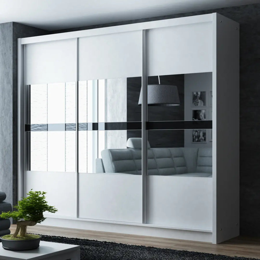 Batumi Sliding Door Wardrobe 250cm in White