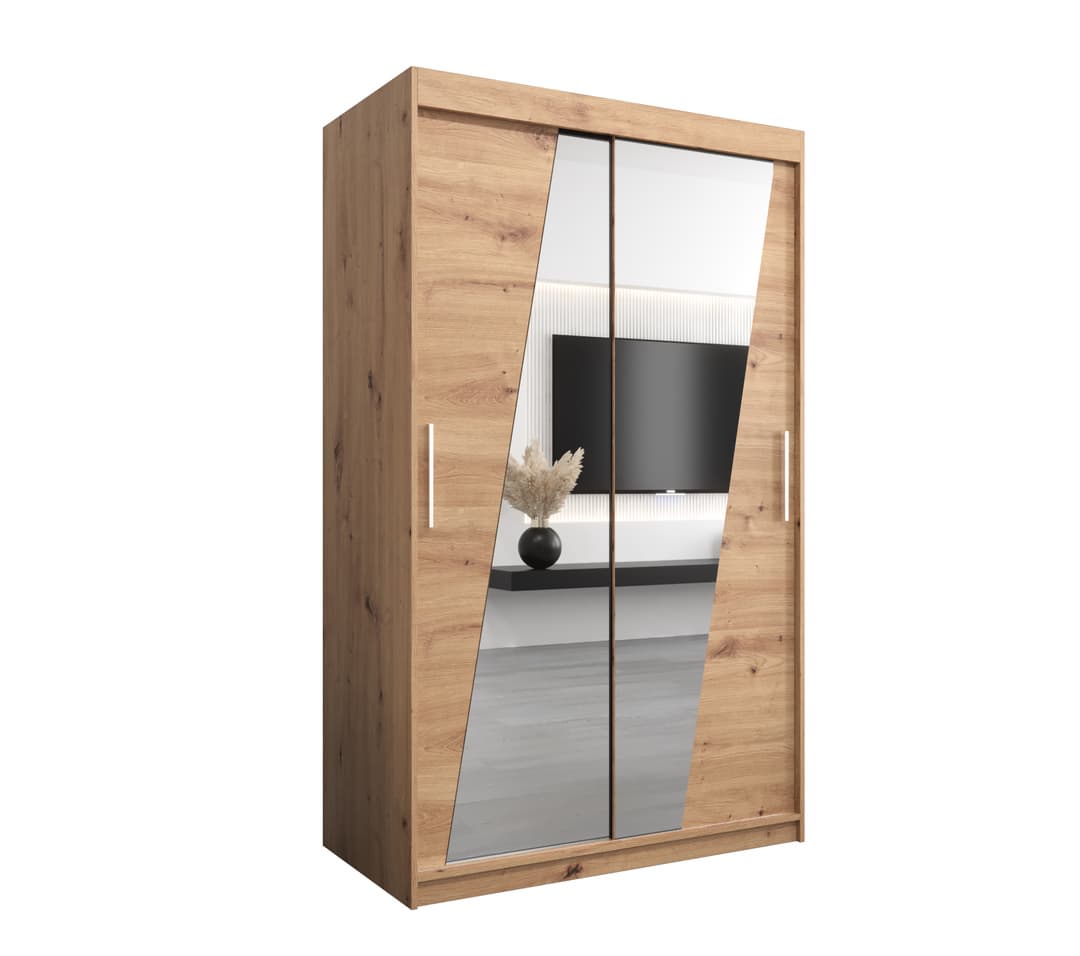 Rhomb Sliding Door Wardrobe 120cm