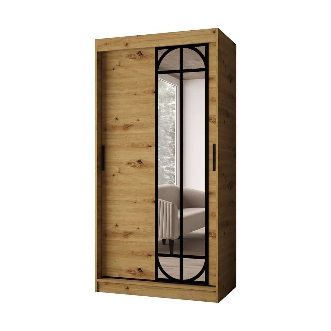Lugo Sliding Door Wardrobe 100cm
