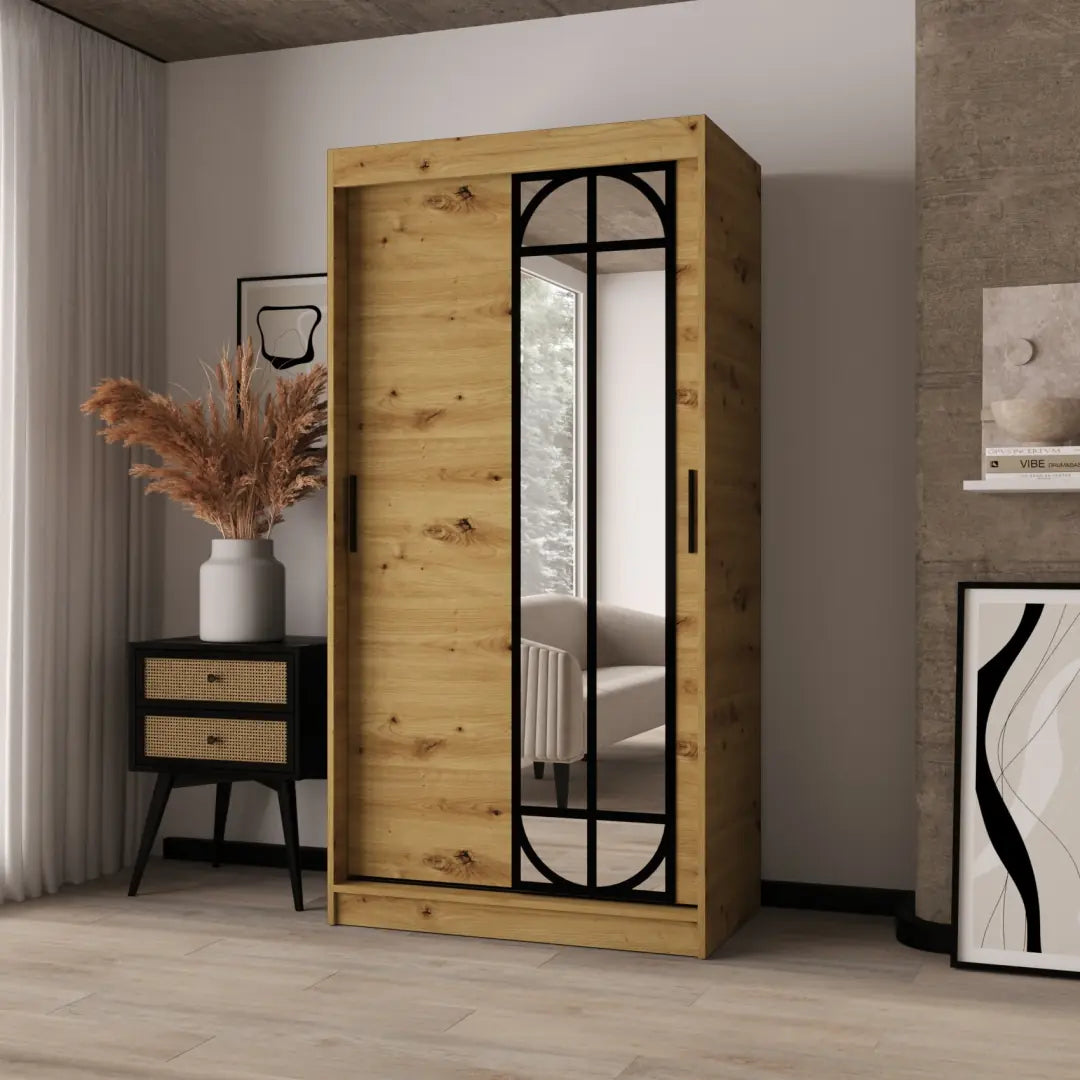 Lugo Sliding Door Wardrobe 100cm