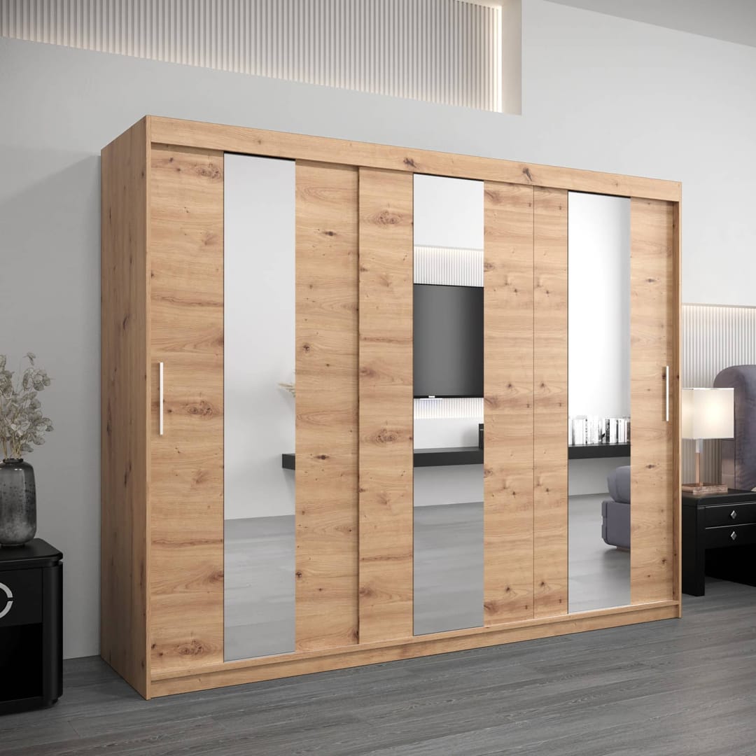 Pole Sliding Door Wardrobe 250cm