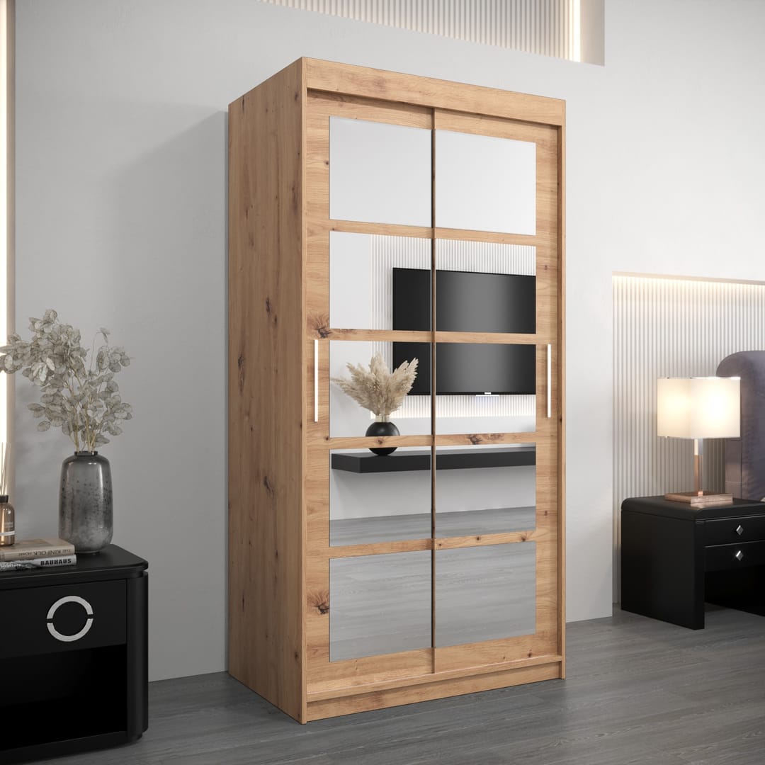 Roma II Sliding Door Wardrobe 100cm