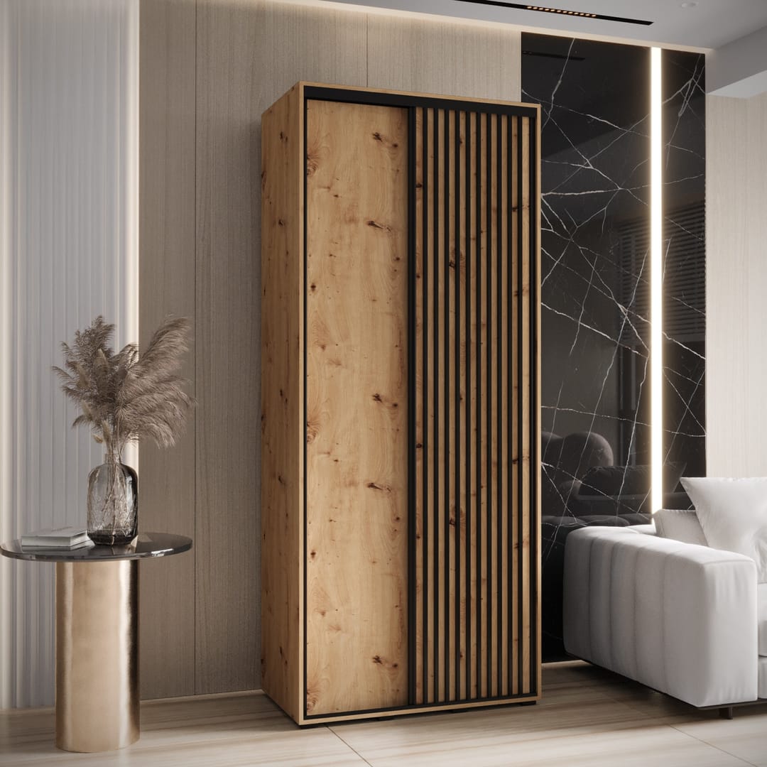Sapporo I Sliding Door Wardrobe 100cm