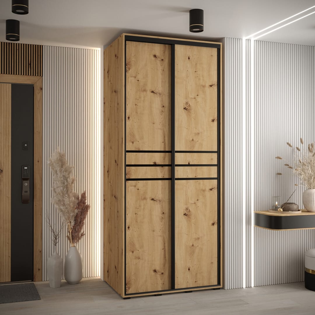 Cannes X Sliding Door Wardrobe 120cm