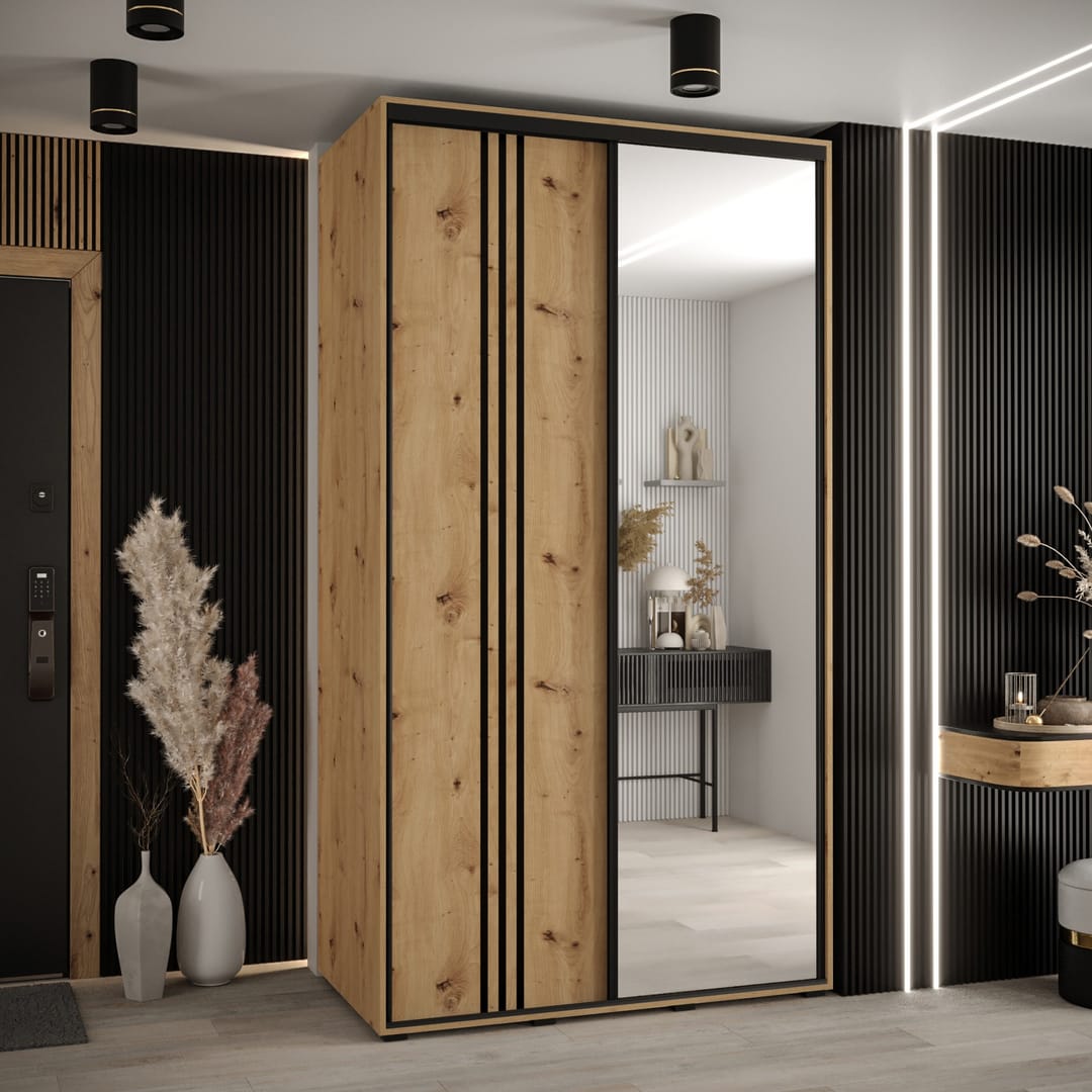 Cannes VII Sliding Door Wardrobe 130cm