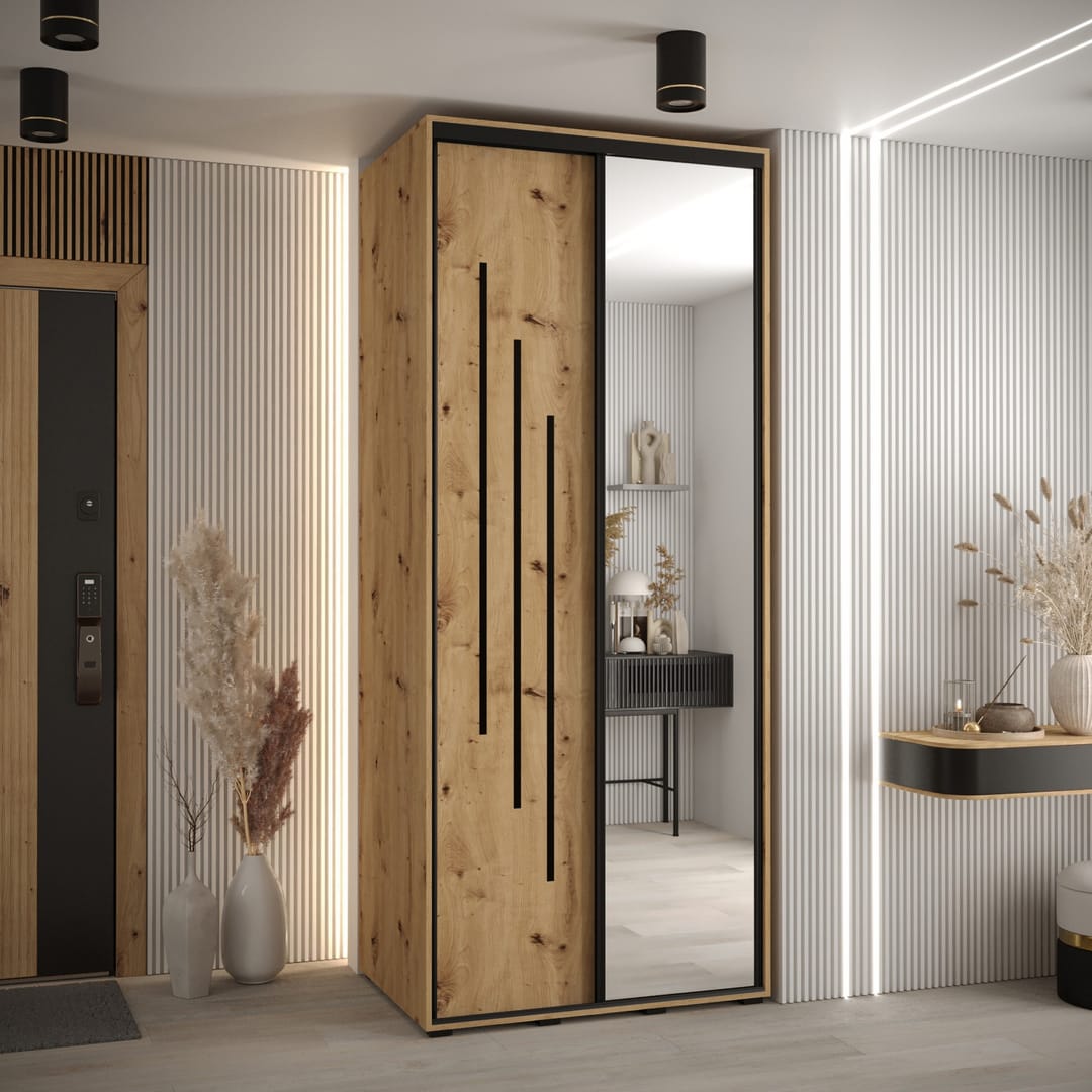 Cannes IX Sliding Door Wardrobe 100cm