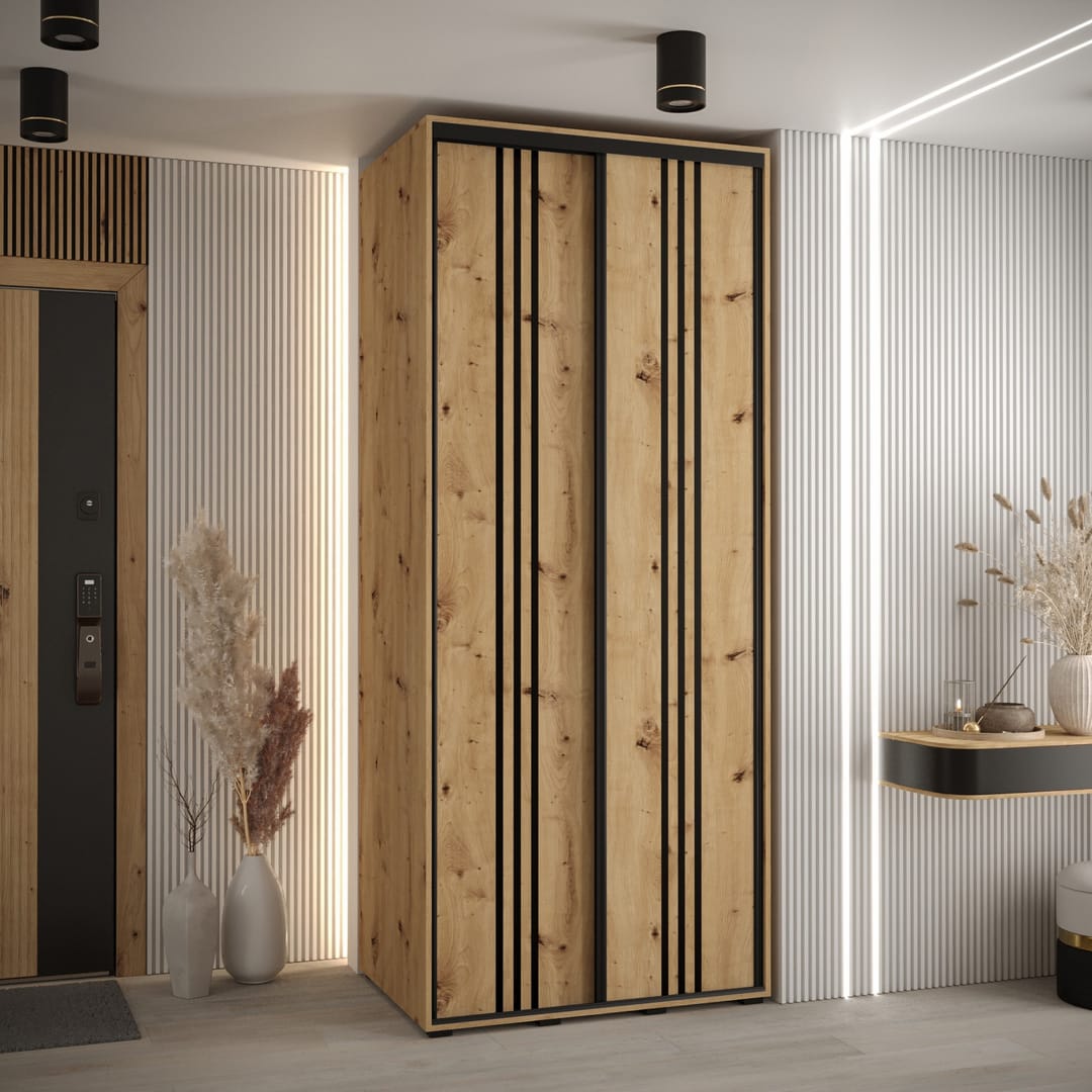 Cannes VI Sliding Door Wardrobe 100cm