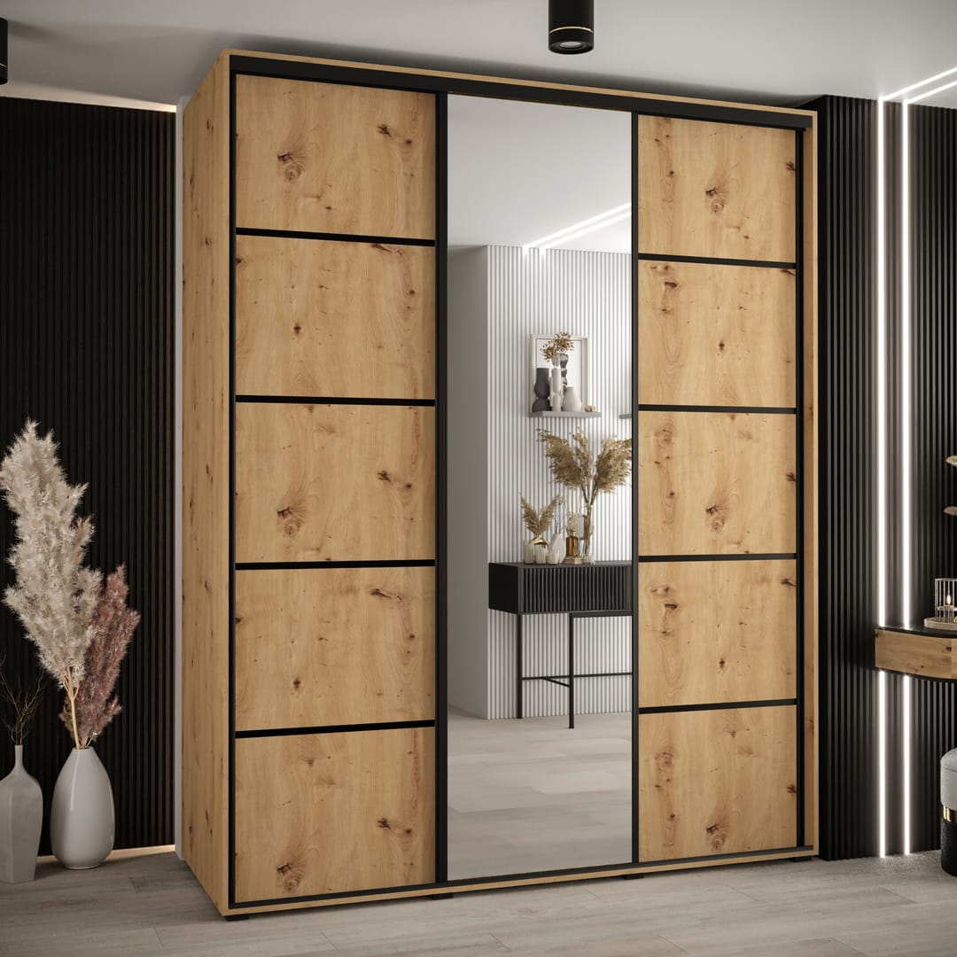 Cannes V Sliding Door Wardrobe 190cm