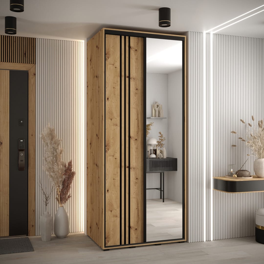 Cannes VII Sliding Door Wardrobe 100cm