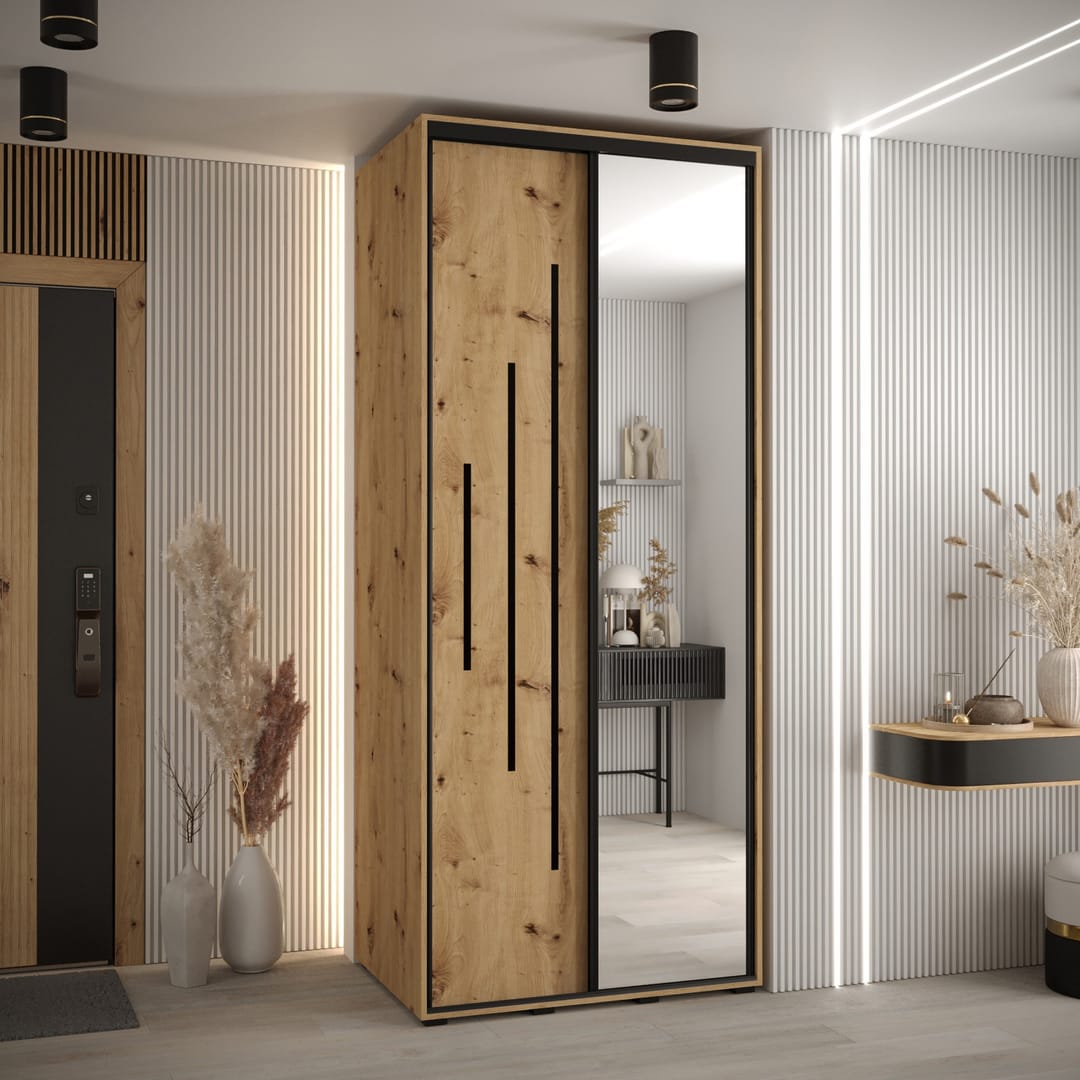 Cannes XIII Sliding Door Wardrobe 100cm