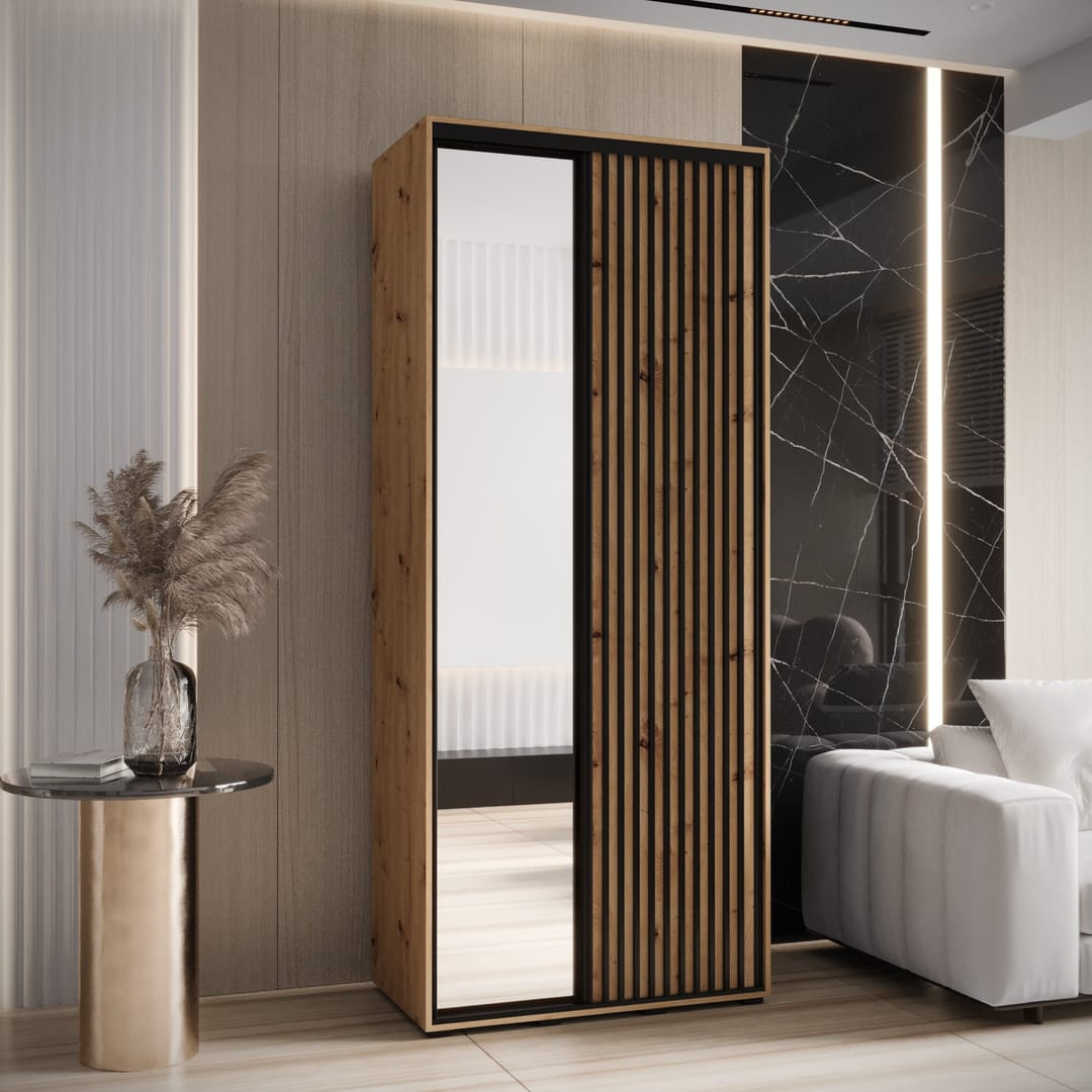 Sapporo II Sliding Door Wardrobe 110cm