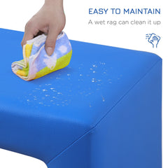 HOMCOM 2 In 1 Toddler Sofa Chair, 48 x 44 x 41 cm, for Game Relax Playroom, Blue