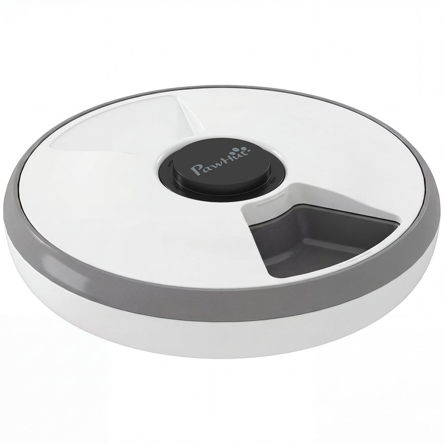 PawHut Automatic Cat Feeder Programmable Timer for Dry Wet Food Cat Food Dispenser with Ice Pack for 6 Meals