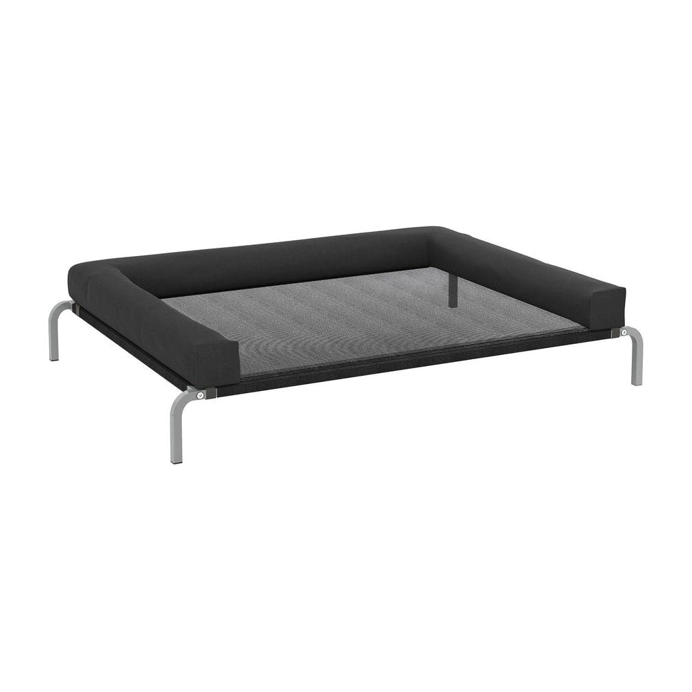 PawHut Elevated Dog Bed with Removable Bolsters, Raised Dog Bed for Large Breeds, Portable Indoor & Outdoor Pet Cots, Black