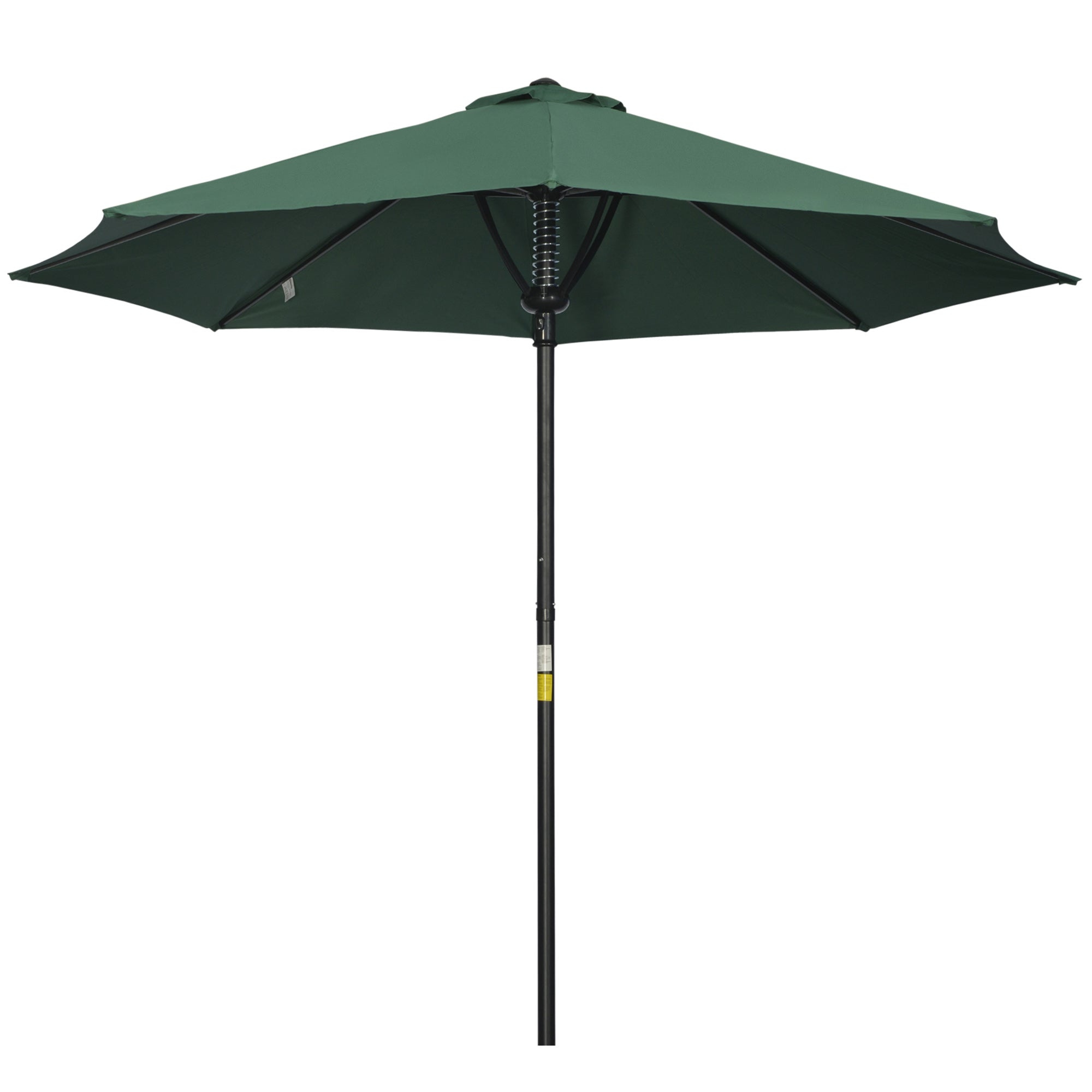 Outsunny Garden 3 m Parasol Umbrella, Outdoor Market Table Umbrella Sun Shade Canopy with 8 Ribs, Easy Push to Open, Green