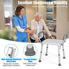 The bath safety chair with a carer assisting an elderly woman